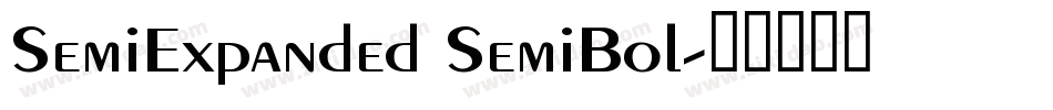 SemiExpanded SemiBol字体转换